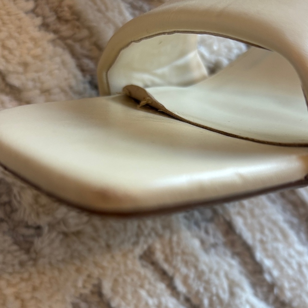 Zara Women's Cream Slide Sandals 39/9 - Picture 4 of 7
